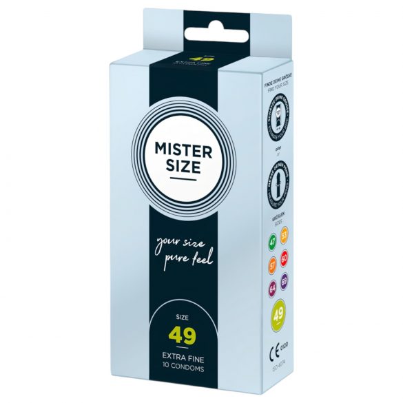 Тънък презерватив Mister Size - 49 мм (10 бр.) 