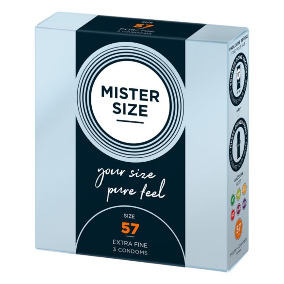 Тънък презерватив Mister Size - 57 мм (3 бр.) 