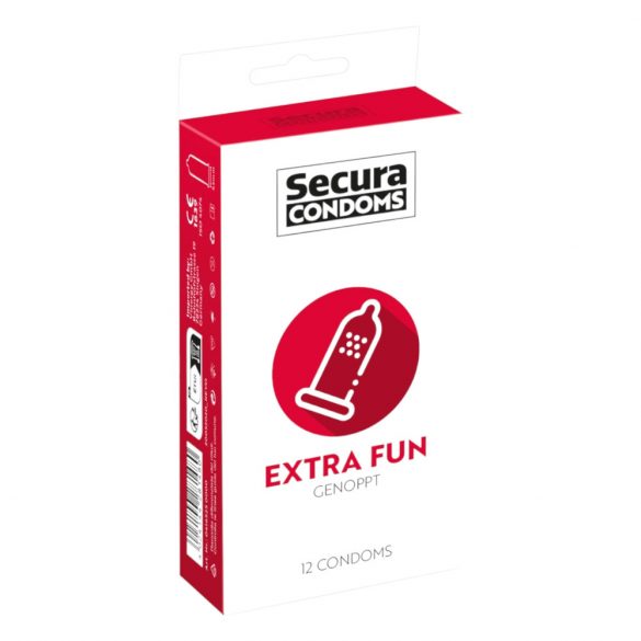 Secura Extra Fun - презерватив на точки - 53 мм (12 бр.) 