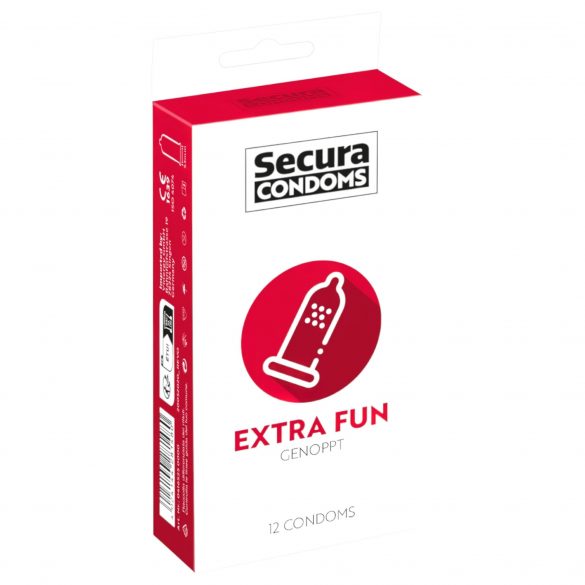 Secura Extra Fun - презерватив на точки - 53 мм (12 бр.) 