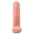 King Cock 12 тестиси голям вибратор (30 см) - естествен 