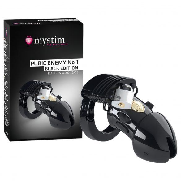 mystim Black Edition PUBIC ENEMY No 1 - електрически пенис кетчуп 