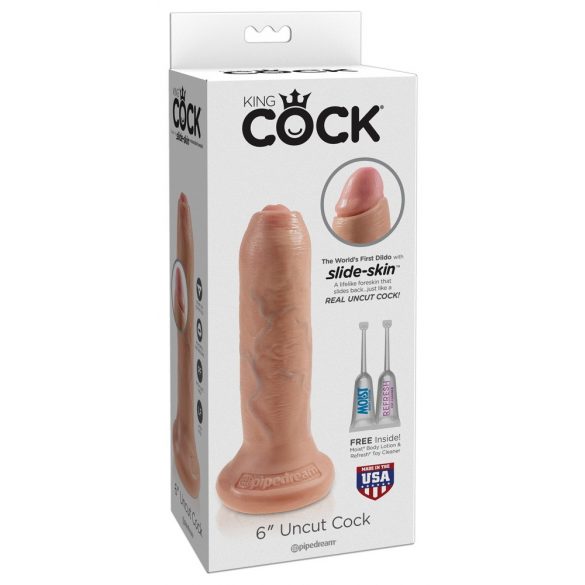 King Cock 6 Foremanator - реалистичен вибратор (15 см) - естествен 