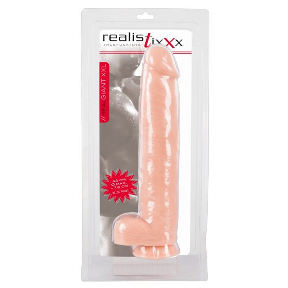 realistixxx Giant 3XL - реалистичен вибратор (42 см) - естествен 