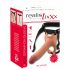 Realistixxx Strap-on - ремъчен, кух, реалистичен вибратор (естествен) 