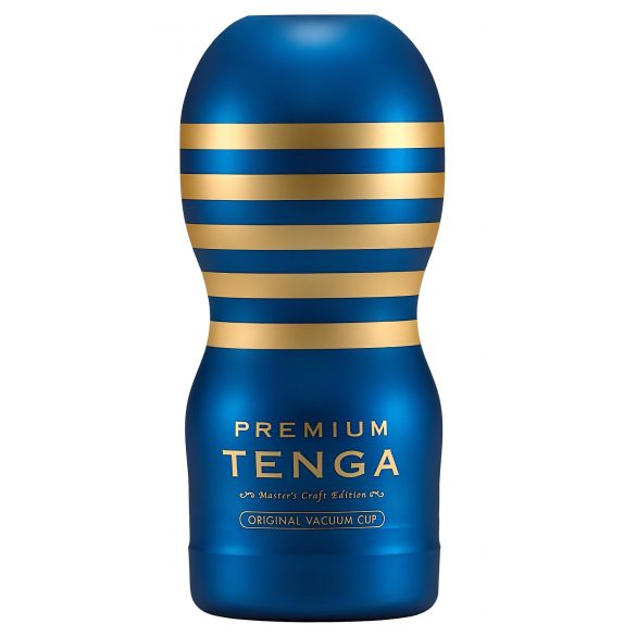 TENGA Premium Original - мастурбатор за еднократна употреба (син) 