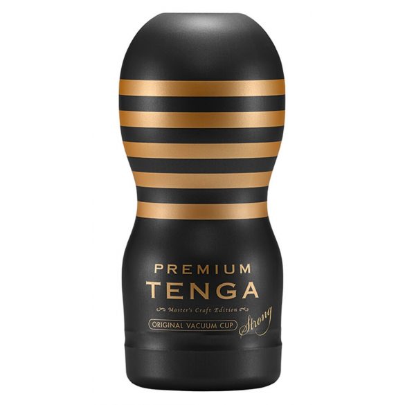 TENGA Premium Strong - мастурбатор за еднократна употреба (черен) 