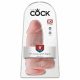 Кing Cock 9 Chubby - дилдо с вендуза и тестиси (23 см) - натурален