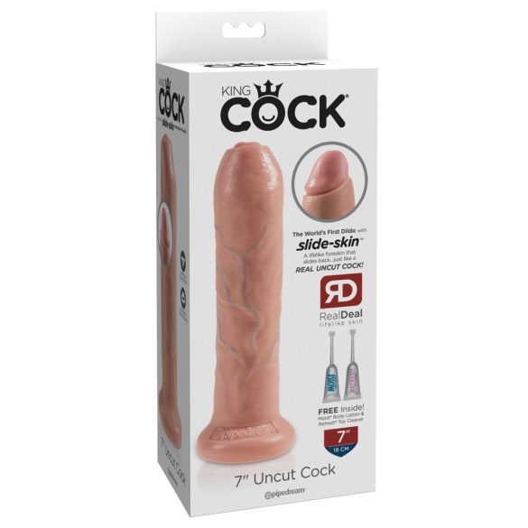 King Cock 7 Foremanator - реалистичен вибратор (18 см) - естествен 