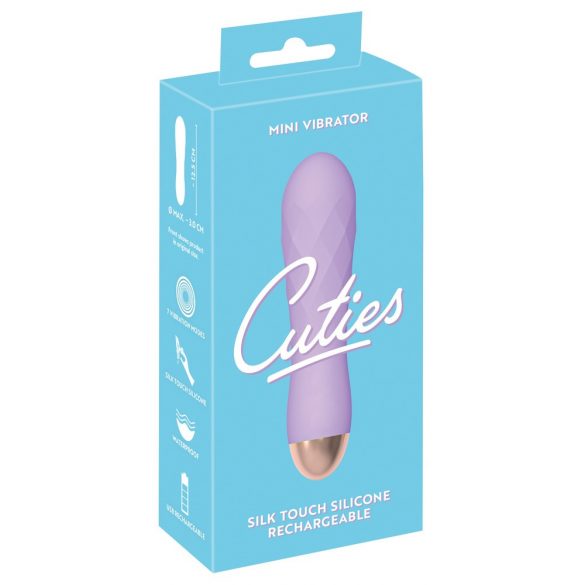 Cuties Mini - Водоустойчив вибратор на батерии, с решетка (лилав) 