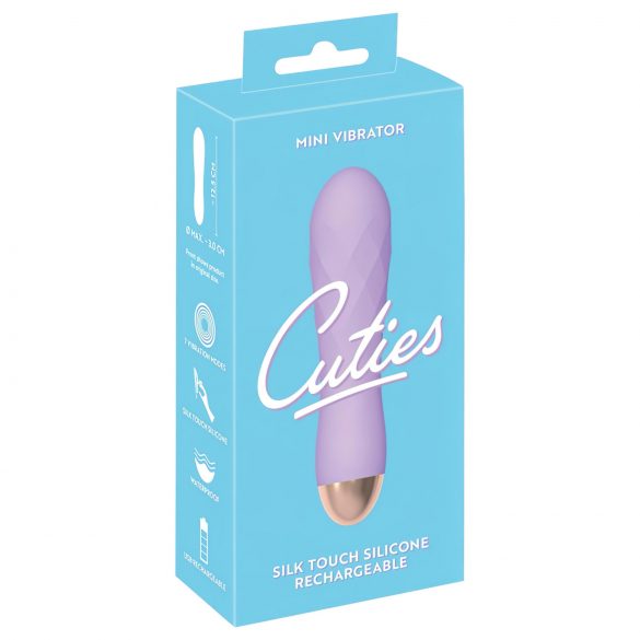 Cuties Mini - Водоустойчив вибратор на батерии, с решетка (лилав) 