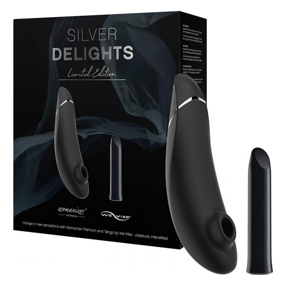 Womanizer Silver Delights - комплект вибратори Airwave (черен) 