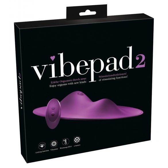 VibePad 2 - презареждащ се, радиоуправляем вибратор за облизване на възглавници (лилав) 