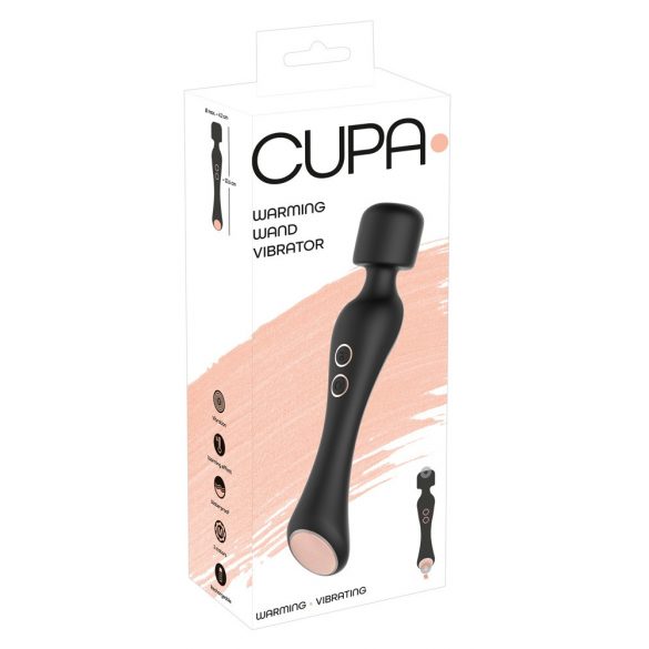 You2Toys CUPA Wand - презареждащ се масажен вибратор 2в1 (черен) 