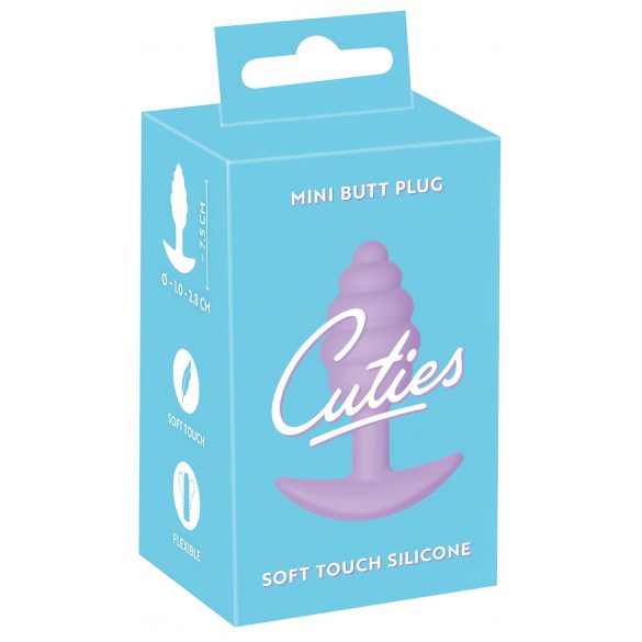 Cuties Mini Butt Plug - силиконов анален вибратор - лилав (2,8 см) 