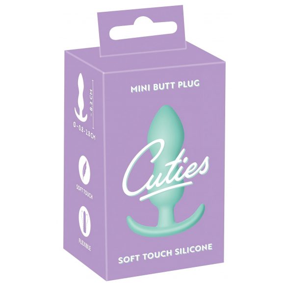 Cuties Mini Butt Plug - силиконов анален вибратор - мента (2,3 см) 