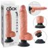 Вибратор за гъвкави тестиси King Cock 10 (25 см) - естествен 