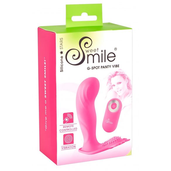 SMILE G-Spot Panty - презареждащ се, радиоуправляем прикрепящ се вибратор (розов) 