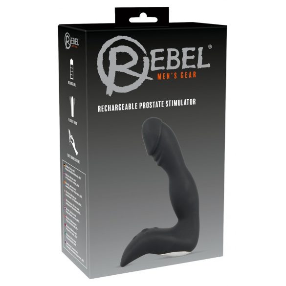 Rebel - акумулаторен пенис вибратор (черен)