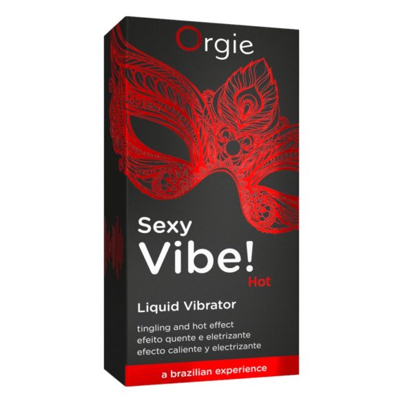 Orgie Sexy Vibe HOT - ягодов загряващ течен вибратор (15ml) 