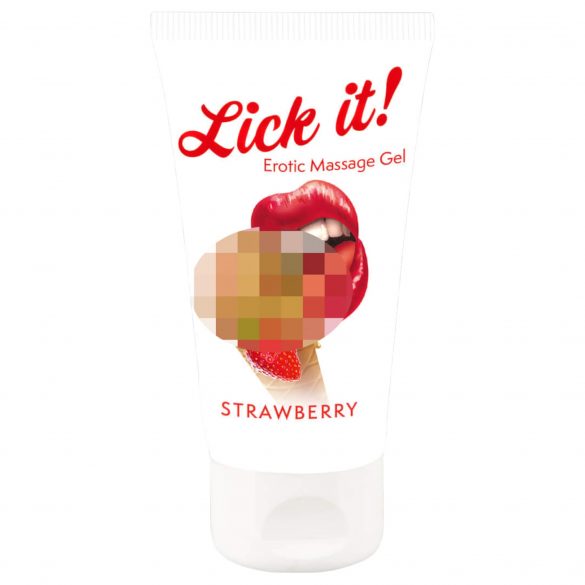 Lick it! - 2в1 Лубрикант за ядене - Ягода (50ml) 