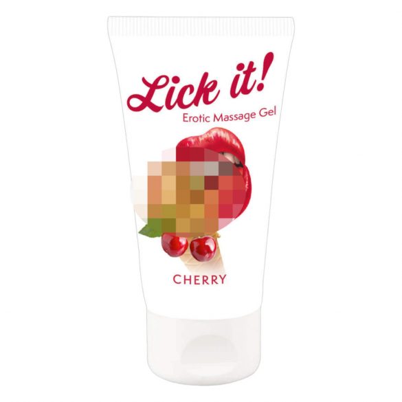 Lick it! - 2в1 Любрикант за ядене - Череша (50ml) 