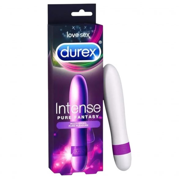 Durex Intense Pure Fantasy - вибратор с пръчка (бял) - 