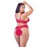 Cottelli Plus Size - мек дантелен сутиен (червен)  - 2XL