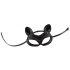 Bad Kitty - маска на котка от изкуствена кожа и кристали - черна (S-L)