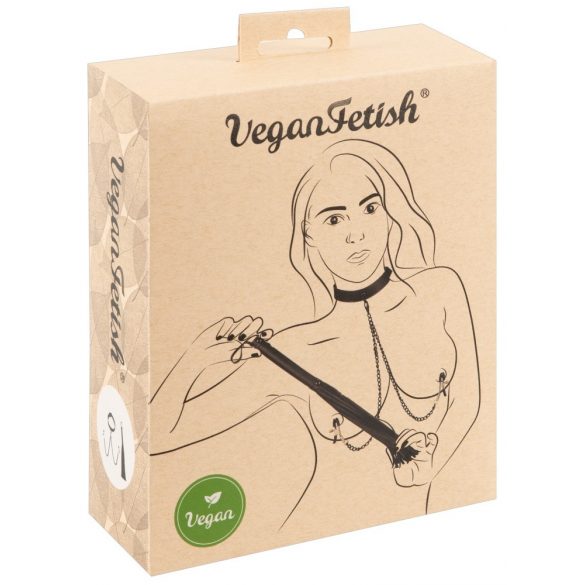 Vegan Fetish - Комплект за дисциплина (черен) - 3 части 