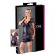 Cottelli Plus Size - Комбинирана рокля с панделка и дантела (черна) - 2XL