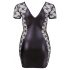Cottelli Plus Size - Комбинирана рокля с панделка и дантела (черна) - 2XL