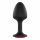 Dorcel Geisha Plug Ruby XL - розово анално дилдо с камъни (черно) 