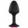 Dorcel Geisha Plug Ruby XL - розово анално дилдо с камъни (черно) 