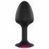 Dorcel Geisha Plug Ruby XL - розово анално дилдо с камъни (черно) 