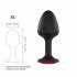 Dorcel Geisha Plug Ruby XL - розово анално дилдо с камъни (черно) 