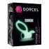 Dorcel - Фосфоресциращ вибриращ пенис пръстен (бял) 