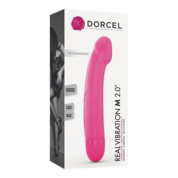 Dorcel Real Vibration M 2.0 - акумулаторен вибратор (розов) 