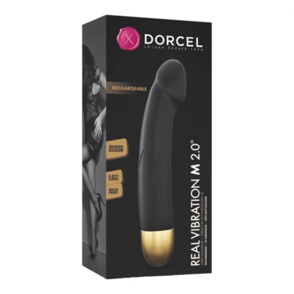 Dorcel Real Vibration M 2.0 - презареждащ се вибратор (черно-златист) 