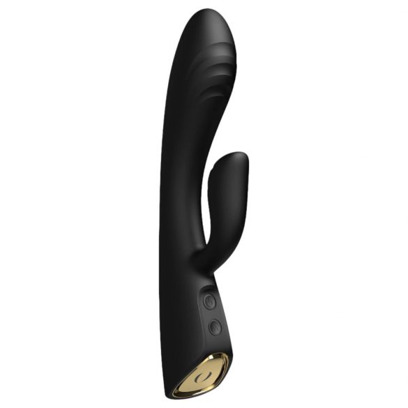 Dorcel Flexi Rabbit - акумулаторен, загряващ вибратор с гъделичкащ лост (черен) 