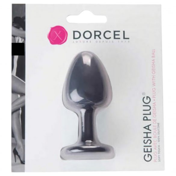 Dorcel Geisha Plug M - анален вибратор с топчета (черен) 