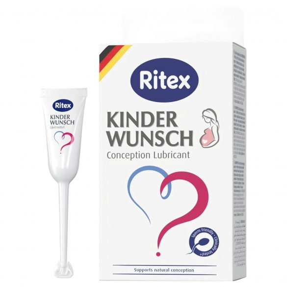 Certainly! The translation of the product name from Hungarian to Bulgarian would be:

/ RITEX Kinderwunsch - лубрикант за подпомагане на зачеването (8 x 4 ml)