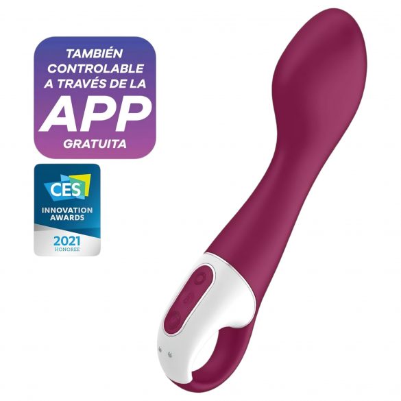 Satisfyer Hot Spot - презареждащ се, загряващ вибратор за G-точката (червен) 