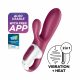 Satisfyer Hot Bunny - интелигентен вибратор за нагряване на ръката (червен) 