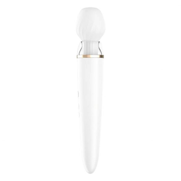 Satisfyer Double Wand-er - интелигентен масажиращ вибратор (бял) 