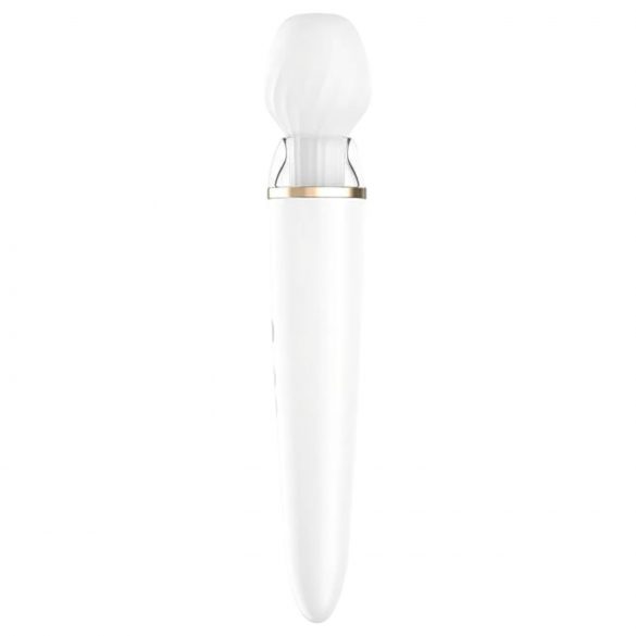 Satisfyer Double Wand-er - умен масажор вибратор (бял)