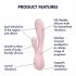 Satisfyer Mono Flex - интелигентен водоустойчив вибратор (бледо розово) 