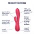 Satisfyer Mono Flex - умен водоустойчив вибратор (червен)