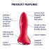 Satisfyer Rotator Plug 1 - Акумулаторни анални вибратори с мъниста (червени) 