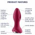 Satisfyer Rotator Plug 2 - безжичен анален вибратор с мъниста (фуксия) 